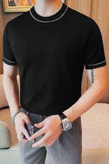 Plain Design Jumper T-Shirt In Black