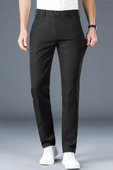Personality Matched Slim fit Cotton Pant In Black