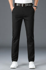 Personality Matched Slim fit Cotton Pant In Black