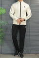 On Clud Apex Performance Zipper Men's Co-Ord Set In Creem & Black