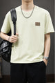 Lro Piana Distinctive Logo Patch Men's T-Shirt In Cream