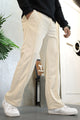 Turbo Poplin Front-Double Line Trouser In Cream