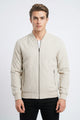 Regular Fit Club Imported Light Weight Jacket In Cream