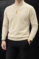 Turbo Warm Padding Imported Plain Mock Neck Men's Sweater
