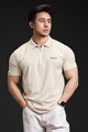 Fergmo Zipper Closure Style Men's Polo Shirt In Cream