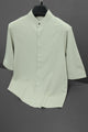 Turbo Concealed Button Placket Casual OverShirt In Cream