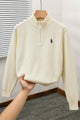 Polo Mock Neck Pullover Half-Knit Zip Imported Men's Jumper Sweater