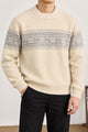 Nordic Pullover Pattern Imported Round Neck Rabbit Wool Men's Sweater