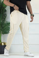 Turbo Sporty Style  Cross Plate Trouser In Cream