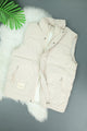 Lining Style Imported Men's Gilet In Cream