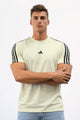 Adds Essentials Base 3-Stripes Men's Tee In Cream