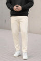 Turbo Sporty Style  Cross Plate Trouser In Cream