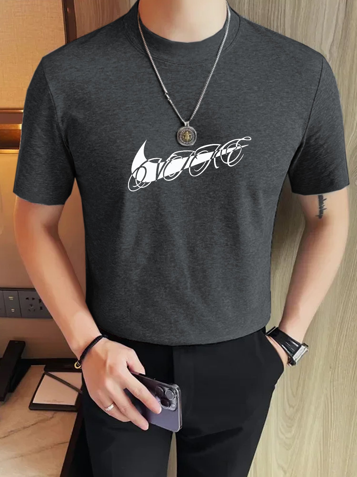 Nke Casual Breathable Slik Round Neck High StreetT-Shirt
