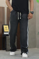 Turbo Crew line Stripe Denim Baggy Jeans