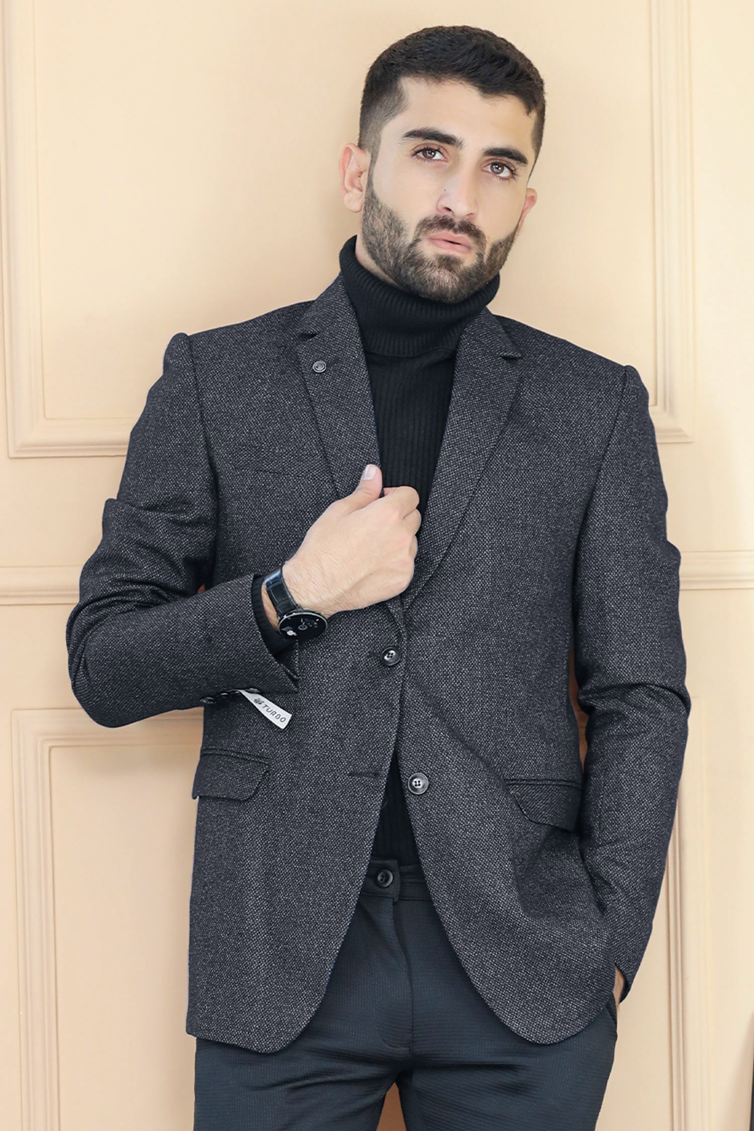 Classic Rich Premium Wool Blend Mens Casual Blazer