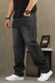 Turbo Relaxed Straight Fit Denim Baggy Jeans