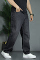 Turbo Signature LifeStyle Baggy Jeans In Charcoal Black