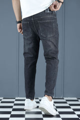 Flexline Fade Turbo Ankle Fit Jeans In Charcoal Black