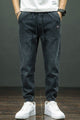 Street Wear Denim Turbo Jogger Pant in Charcoal Black