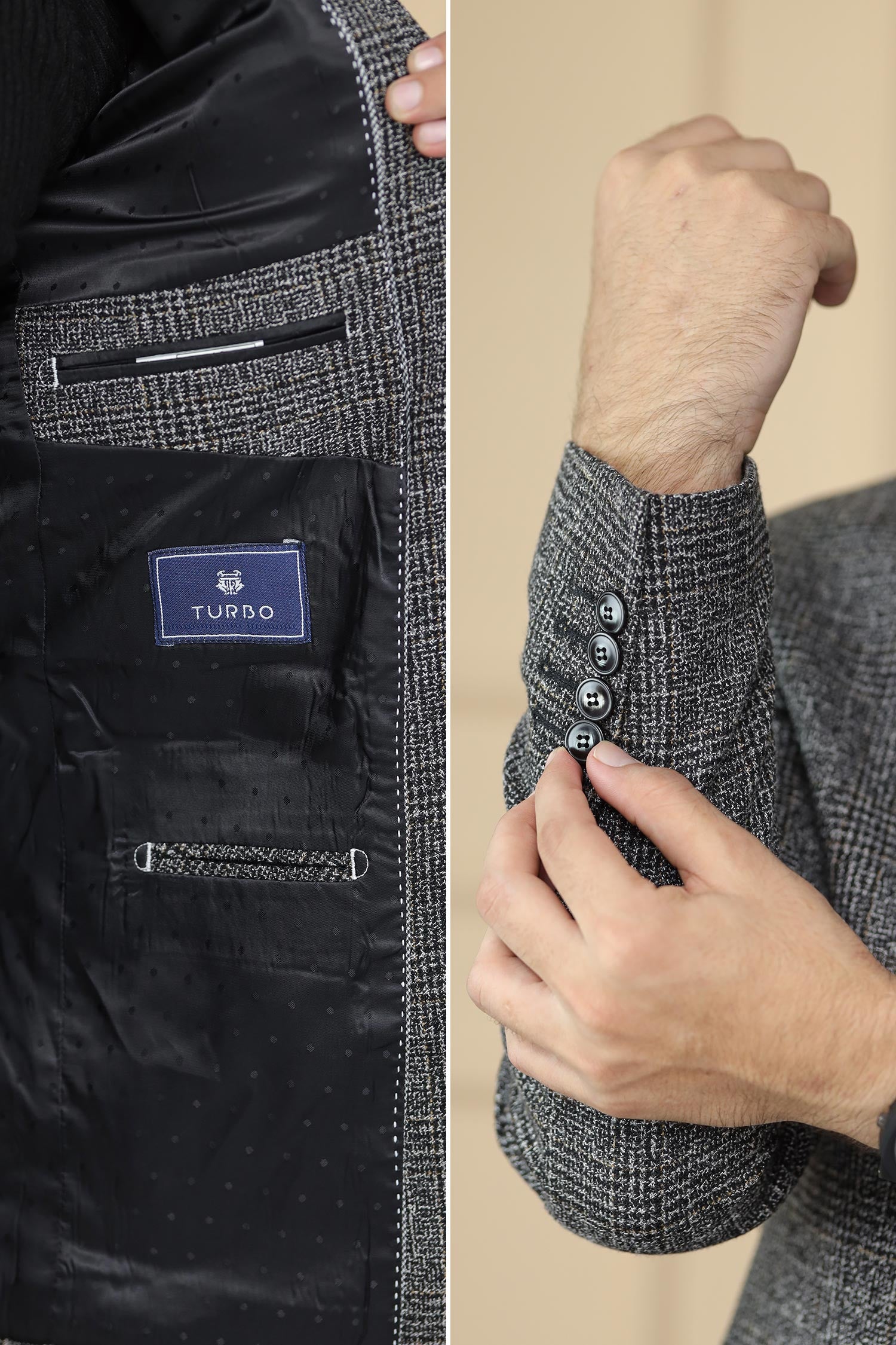 Wool Rich Worsted Tweed Mens Casual Blazer