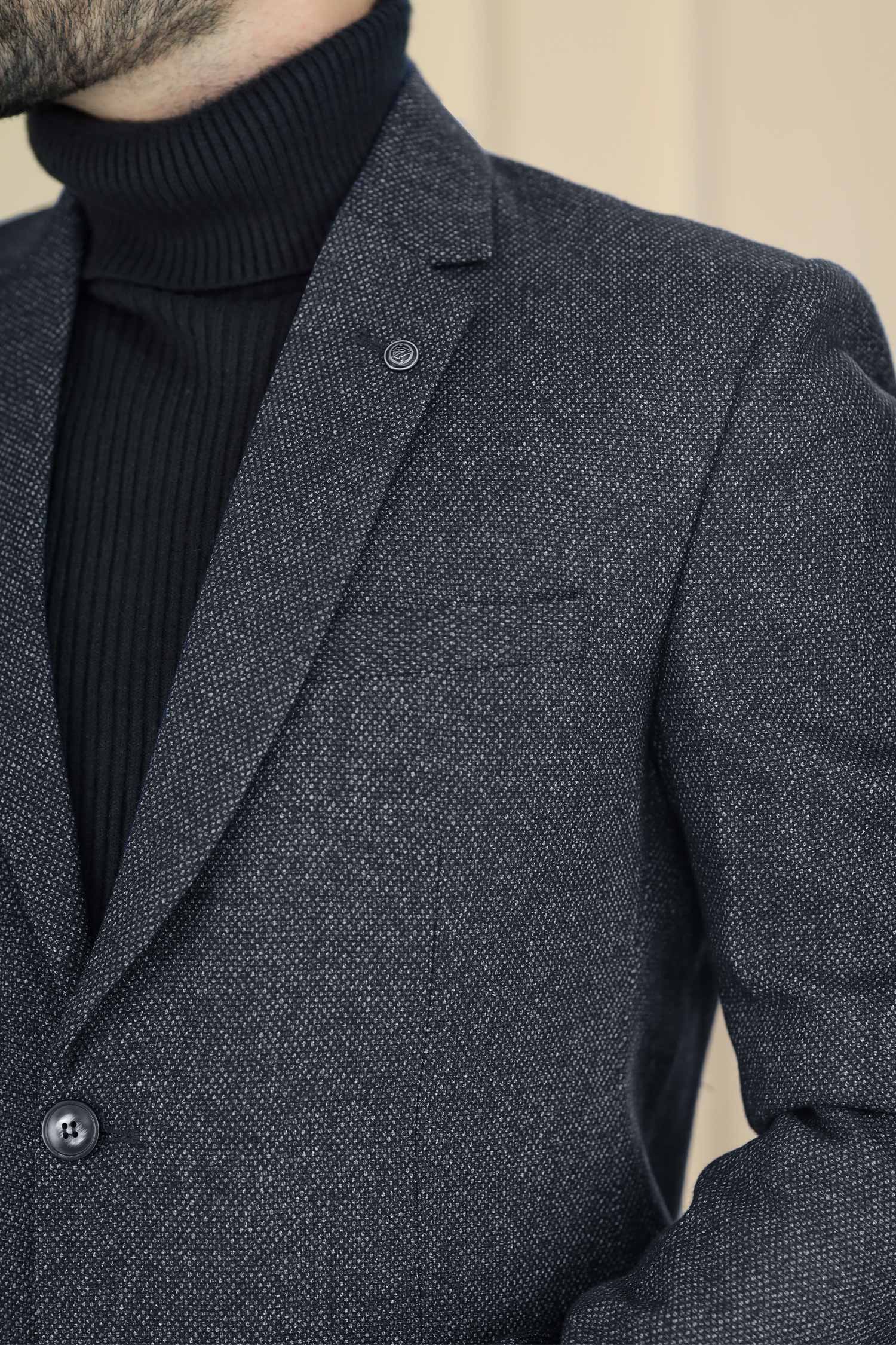 Classic Rich Premium Wool Blend Mens Casual Blazer