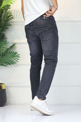 Turbo 'Second-Skin' Spray-On Ankle Fit Jeans In Charcoal Black