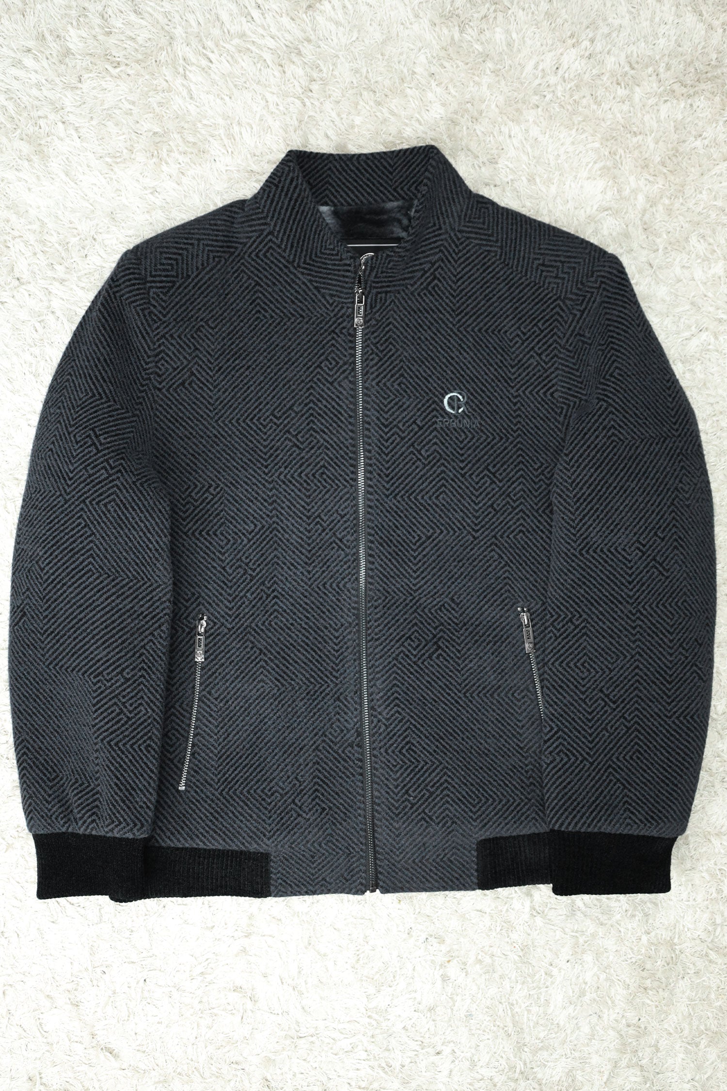 Patterened Stamp  Imported Men's Woolen Jacket