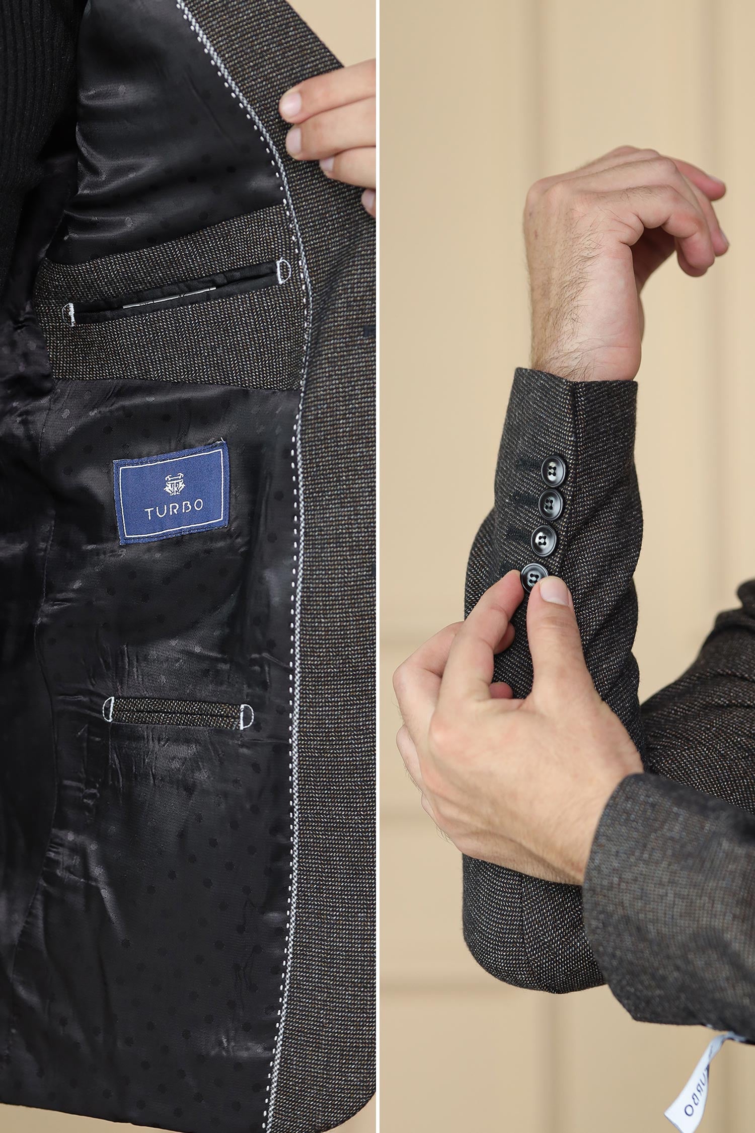 Classic Rich Sharp Texture Pattern Men Blazer