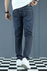 Structured Slim Fit Turbo Jeans In Charcoal Blue