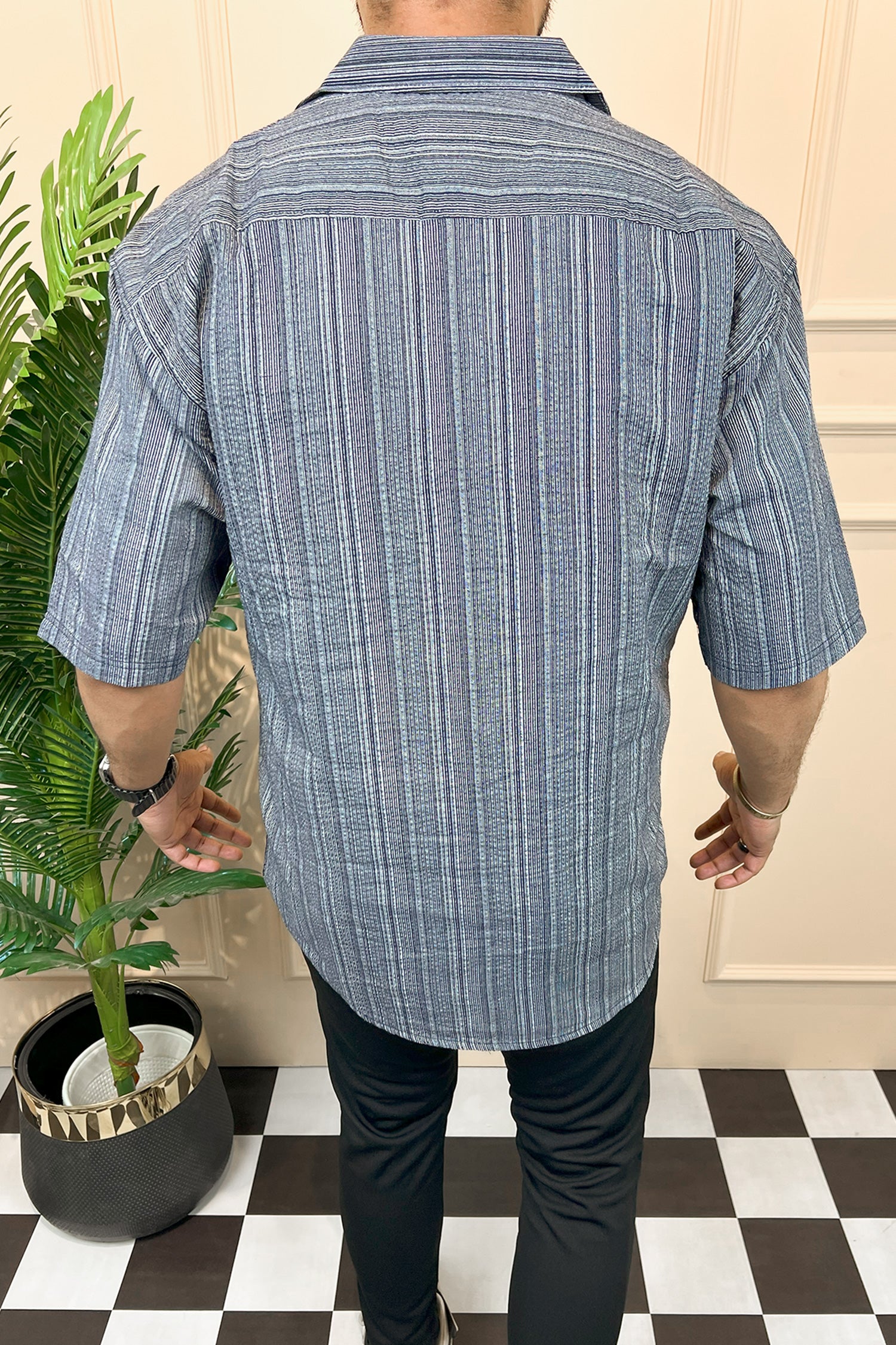 Turbo Down Box Collared Casual Shirt