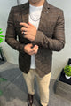 Turbo Smart Casual Windowpane Imported Men Blazer