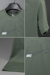 Nke Run Division Training Dry-Fit Tee In Camo Green