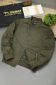 Comfy Cozy Rib Style Imported Light Weight Jacket In Camo Green