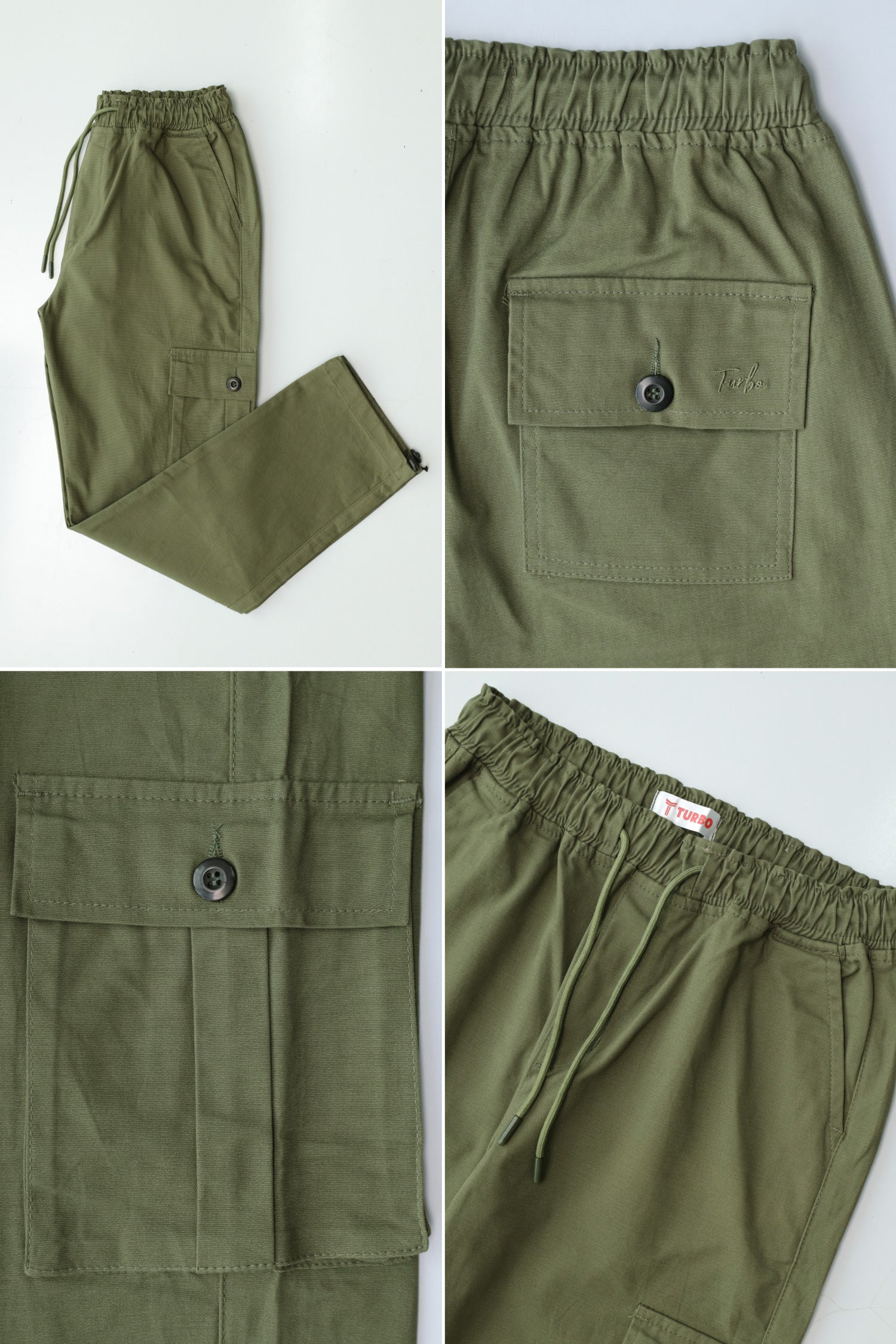 Turbo's 6 Pockets Loose Bottom Cargo Trouser