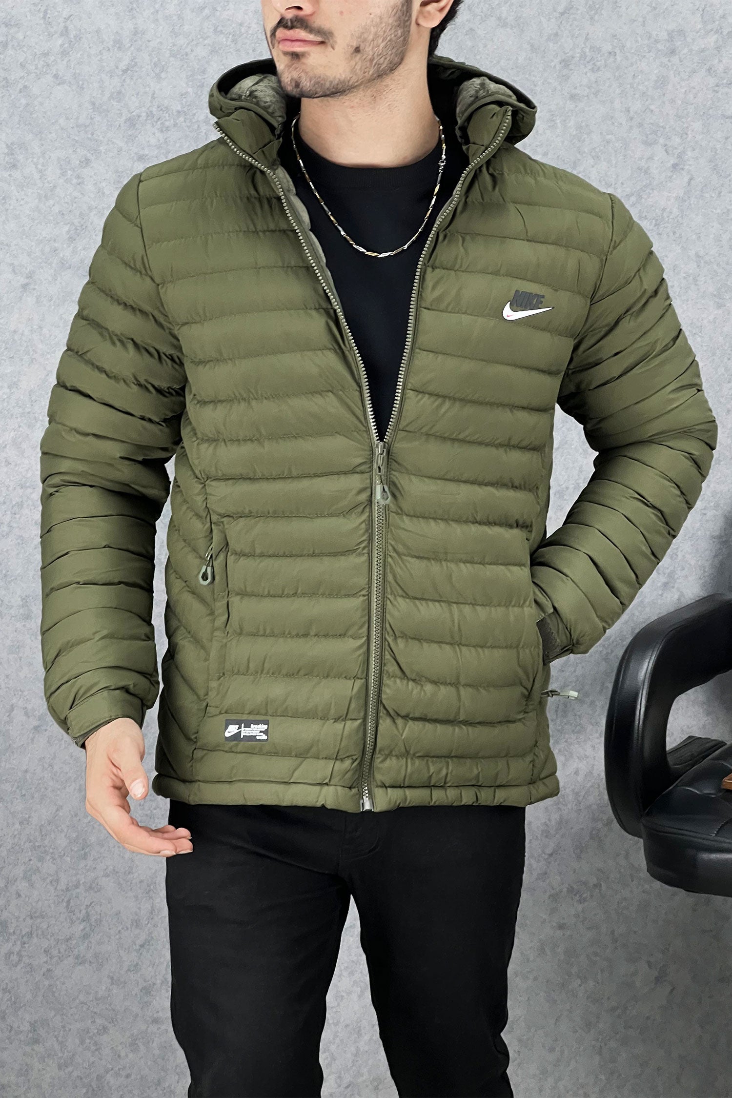 Nke Hooded Imported Puffer Jacket