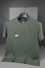 Nke Run Division Training Dry-Fit Tee In Camo Green