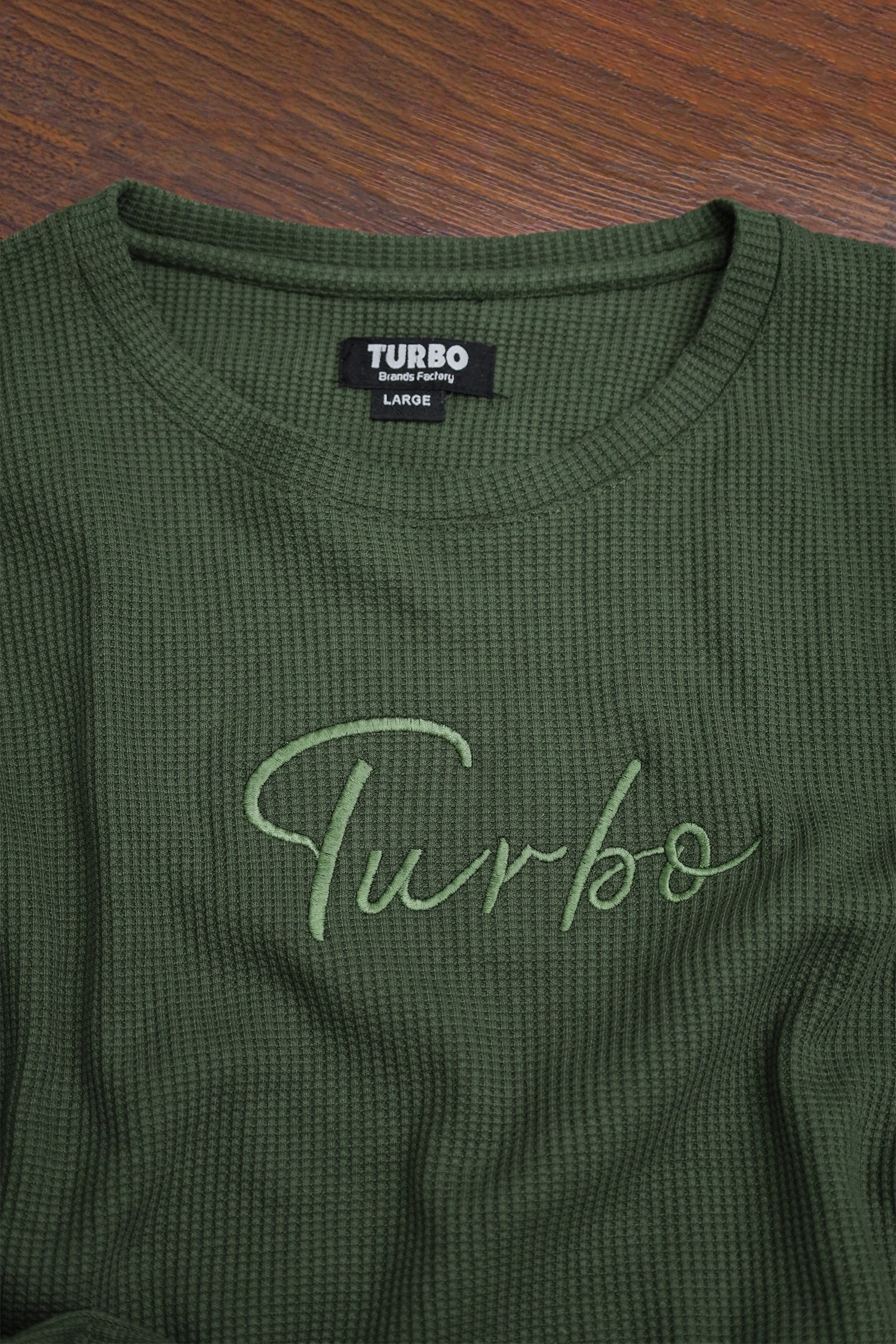 Turbo Signature Logo Round Neck Thermal Cotton Men's Sweatshirt