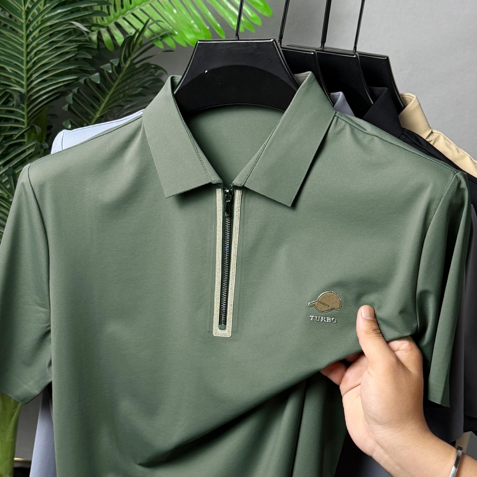 Turbo Embroidered Emblem Polo T-Shirt