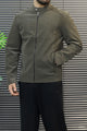 Turbo Casual Outerwear Imported Suede Leather Jacket In Camo Green