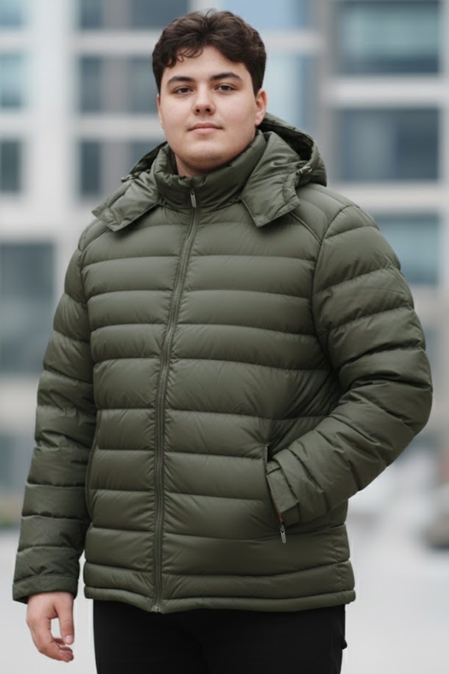 Hoodie With String Regulation Quilted Imported Puffer Jacket