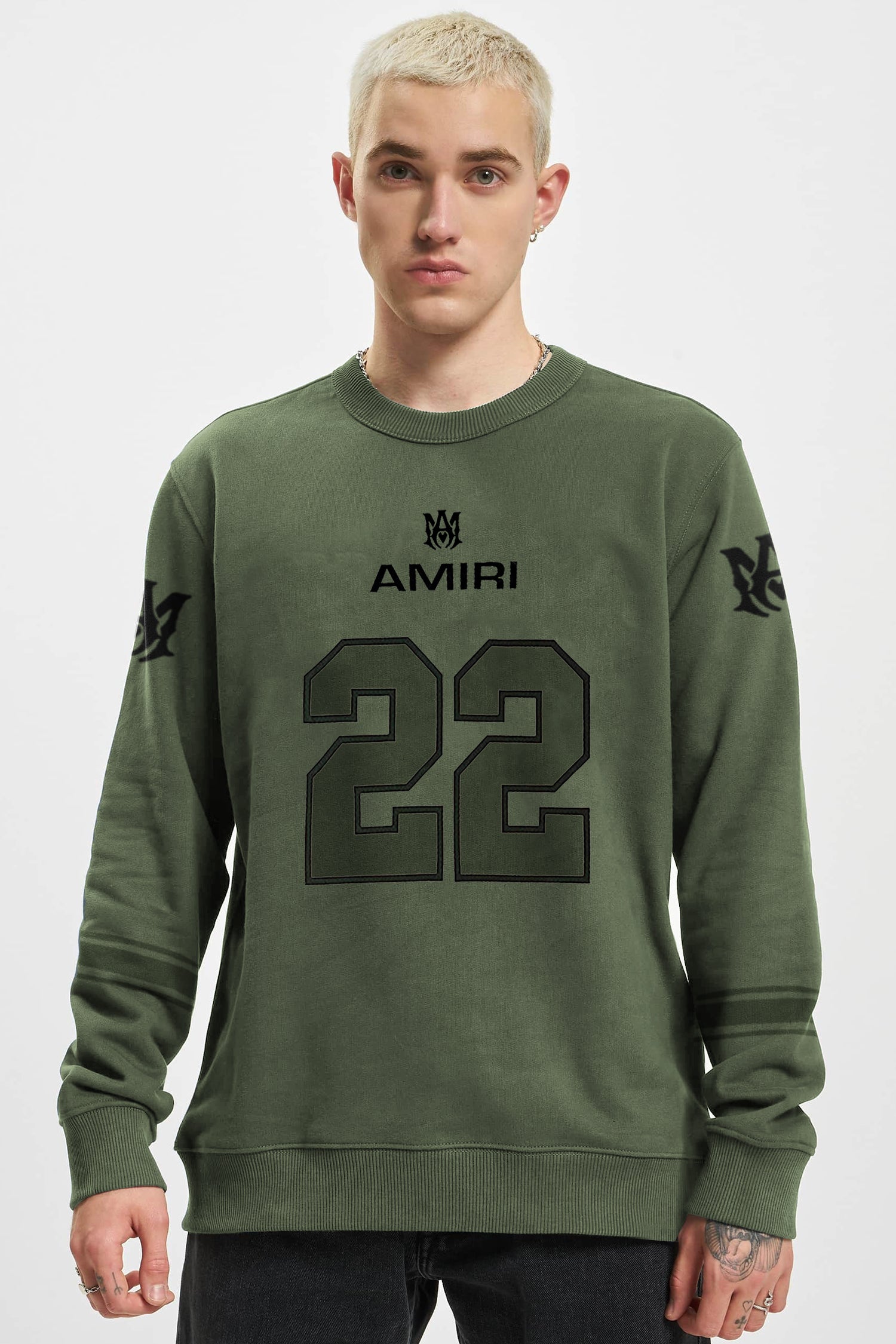 Amri 22 Signature Crew Neck Full Sleeves Men's Sweatshirt