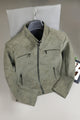 Springfield Suede Leather Jacket In Camo Green