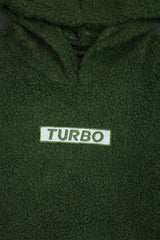 Turbo Cozy Imported Sherpa-Lined Hoodie In Camo Green