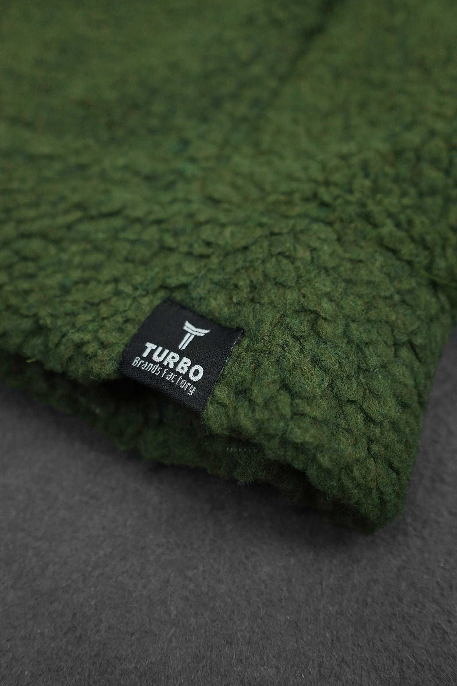 Turbo Cozy Imported Sherpa-Lined Hoodie In Camo Green