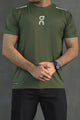 On Club Running On Performance Imp Dry-Fit Tee In Camo Green