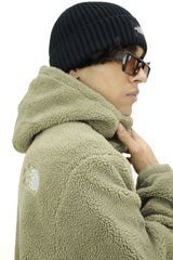 The Nrth Fce Sherpa Double Sided Imported Puffer Jacket In Camo Green