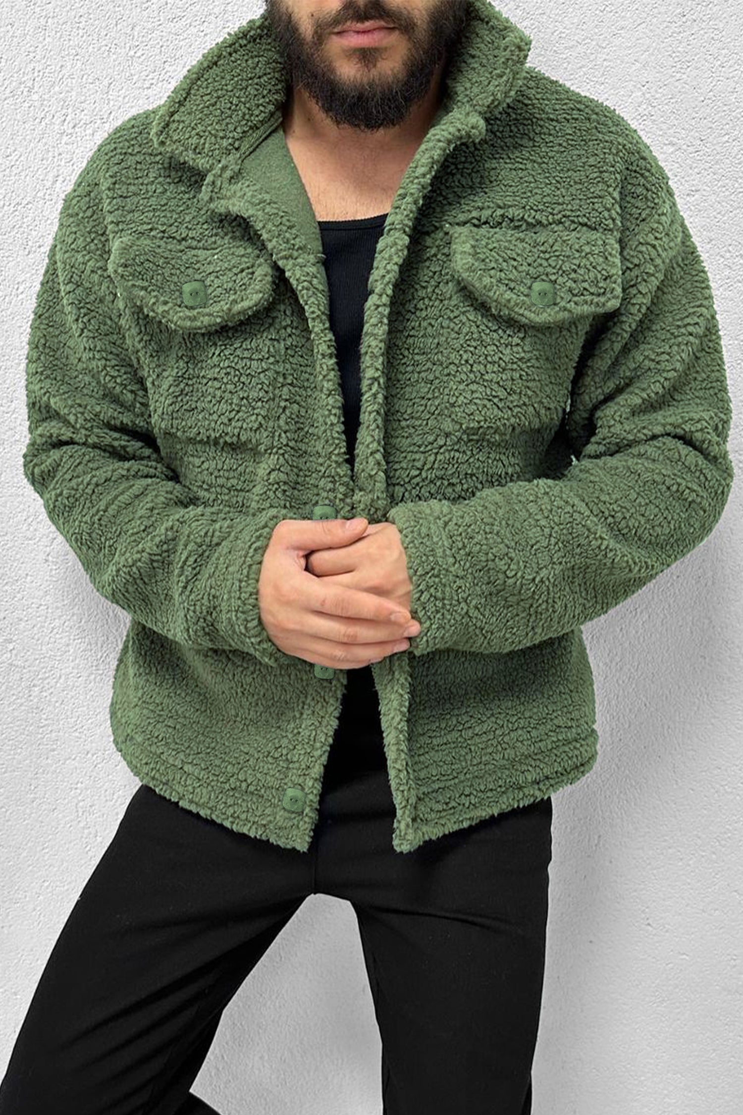 Turbo Pocket Style Sherpa Fleece Light Weight Jacket