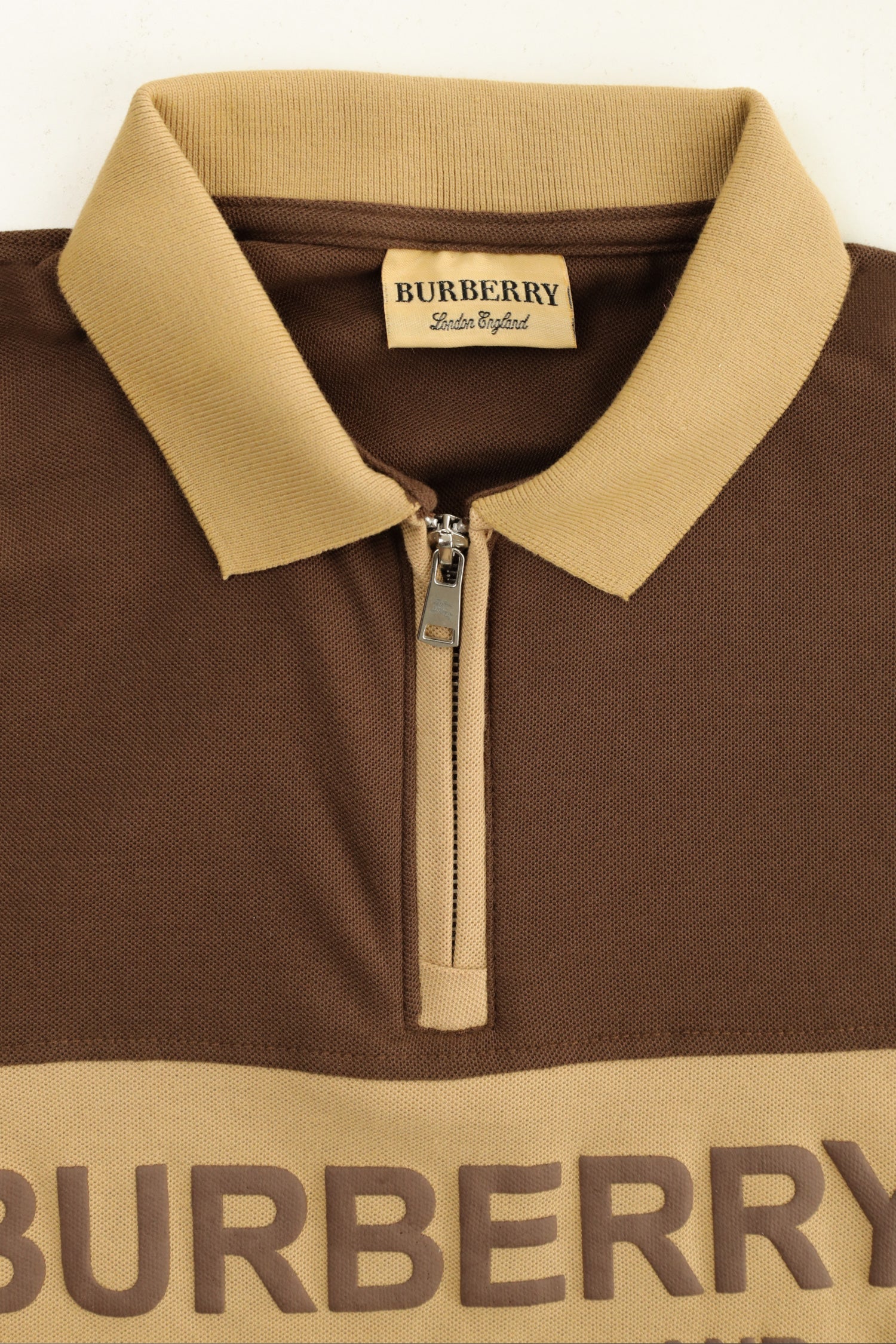 Brbrry 'The Lndn Englnd' Edition Zip Men's Polo Shirt