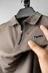 Turbo Classic Refined Zip-Collar Men's Polo Shirt