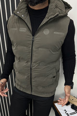 Winter Breeze Quilted Removable Hood Imported Men's Gilet